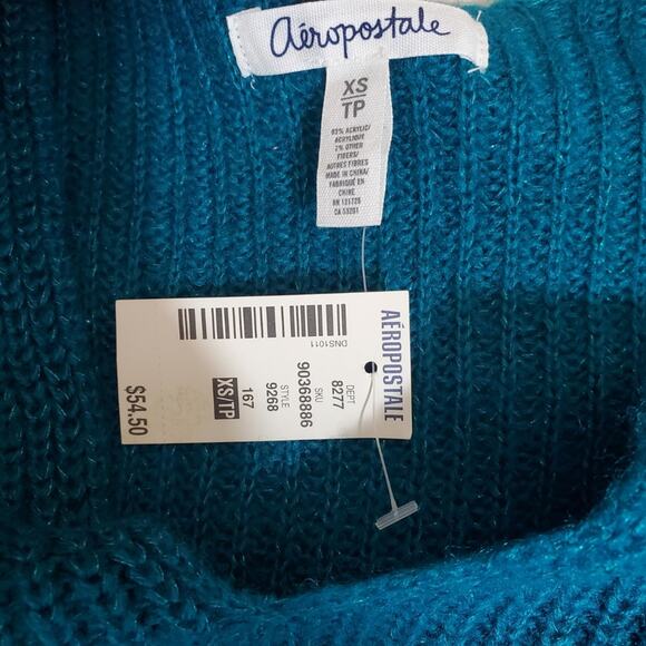 NWT Aeropostale | V-Neck Relaxed Fit Knit Sweater with Slight Sparkle - Picture 5 of 5